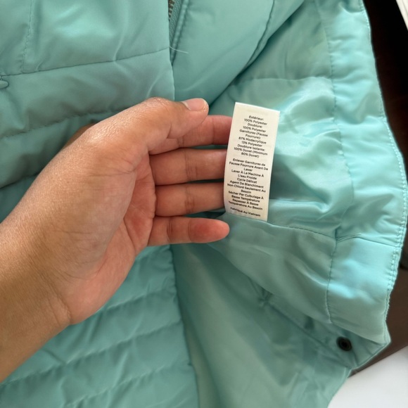 Talbots Blue Quilted Vest with Chevron Pattern NWT - Picture 10 of 10